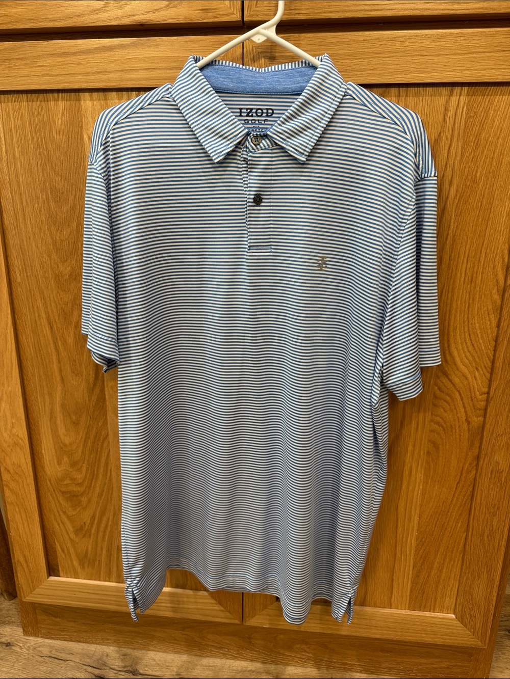 Izod Light Blue & White Polo Shirt